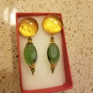Luminous dangle earrings
